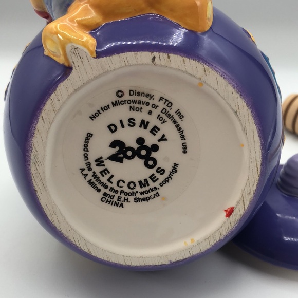 FTD Florists Vintage 2000 Disney Winnie The Pooh “Hunny Pot" Ceramic - Picture 10 of 10